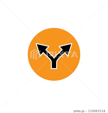 fork in the road icon 110983518