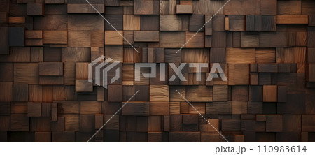 AI-generated content. Varied Wooden Textured Wall Background AI-generated content. Varied Wooden Textured Wall Background 110983614