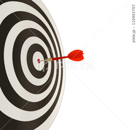 Vector Red Dart with Target Vector Red Dart with Target 110983707