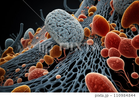 Electron microscopy of the parasite by Generative AI 110984844