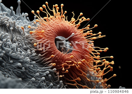 Electron microscopy of the parasite by Generative AI 110984846