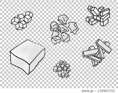 Tofu is a commonly used ingredient, and cut tofu can be used for cooking illustrations. 110985352