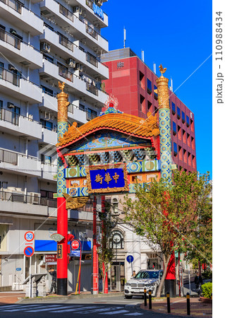 神奈川県　横浜市　横浜中華街（朱雀門） 110988434