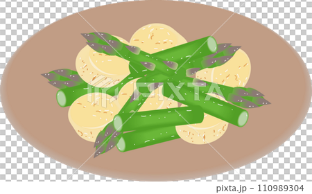 帆立とアスパラのソテー 110989304