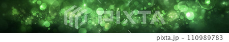 光が反射した緑色の背景　AI画像 110989783