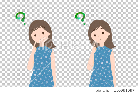 自分を指差す女性 110991097