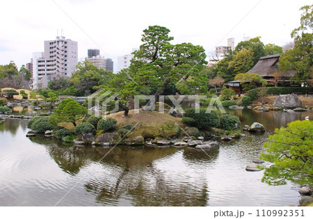 冬の水前寺公園　熊本市　熊本県 110992351