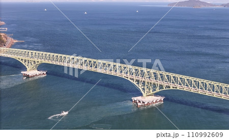 大畠瀬戸【周防大島大橋】ドローン空撮_No15 大畠瀬戸【周防大島大橋】ドローン空撮_No15 110992609