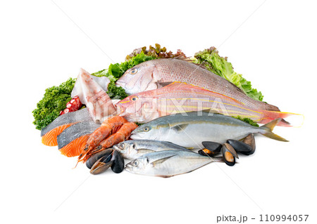 魚介類　シーフード　集合 110994057