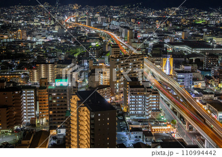 高速道路夜景 高速道路夜景 110994442