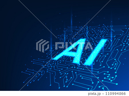 Artificial intelligence or AI is on a technology circuit board. It's like a computer that controls everything. It is technology that will help with business, industry, and even human daily activities. Artificial intelligence or AI is on a technology circuit board. It's like a computer that controls everything. It is technology that will help with business, industry, and even human daily activities. 110994866