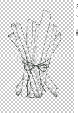 束になったシナモンスティック 110994895