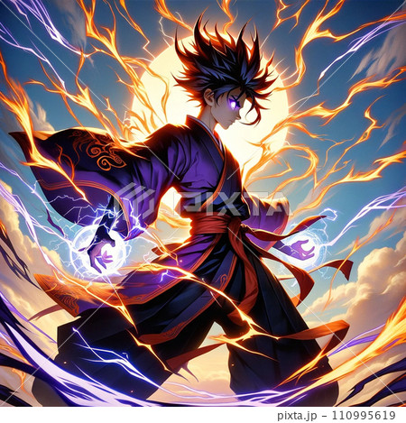 バトル漫画家風イラスト 110995619
