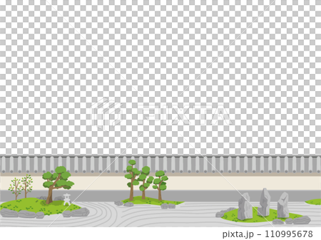 Japanese garden illustration Japanese garden illustration 110995678