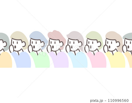 人から人へ話が伝わっていくイラスト 110996560