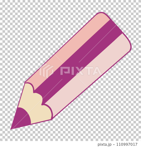 pencil with eraser icon, cartoon style 110997017