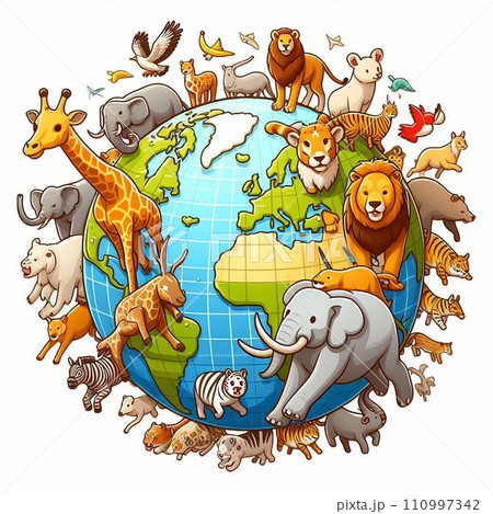 animals in the zoo(AI-generate) 110997342