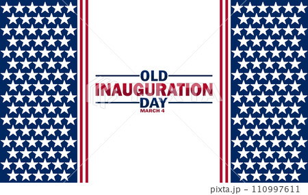 Old Inauguration Day Vector Illustration 110997611