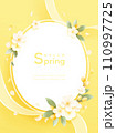 Hello spring vector background with flowers 110997725