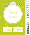 Hello spring vector background with flowers 110997729
