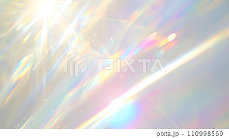 虹色に輝く光のレンズフレアアート背景 虹色に輝く光のレンズフレアアート背景 110998569