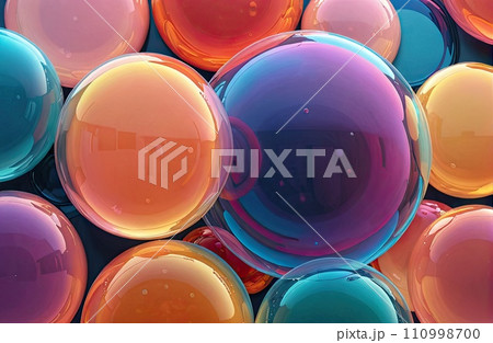 Vibrant Spheres A Dance of Color and Light Vibrant Spheres A Dance of Color and Light 110998700