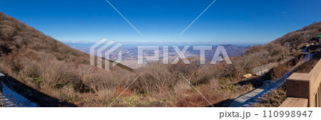筑波山　御幸ヶ原から北側の眺望（パノラマ） 110998947