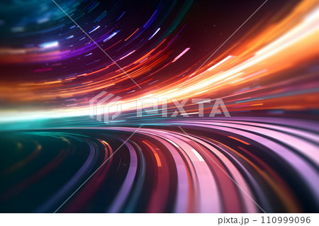 加速する光を捉えたダイナミックなアートワーク背景 110999096