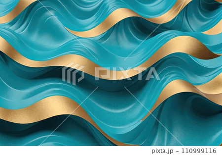 Cyan and Gold wave texture Cyan and Gold wave texture 110999116