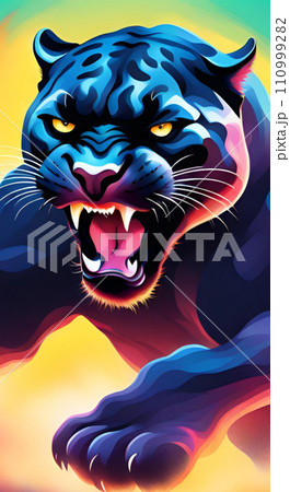 Colorful Tiger wallpapers for I pad, Notebook cover, I phone, tab mobile high quality images 110999282