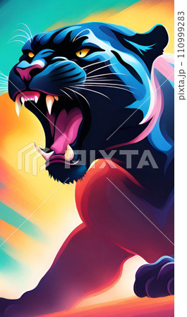 Colorful tiger wallpapers for I pad, Notebook cover, I phone, tab mobile high quality images 110999283