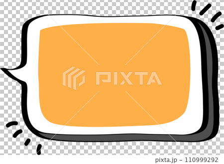 3d yellow color speech bubble balloon icon sticker memo keyword planner text box banner, flat png transparent element design 110999292