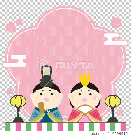 Hinamatsuri Simple and cute doll frame 110999913
