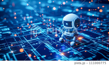 デジタルの世界で成功したビジネスのイメージ。DX サイバーセキュリティ、インターネット安全。AI画像 デジタルの世界で成功したビジネスのイメージ。DX サイバーセキュリティ、インターネット安全。AI画像 111000775