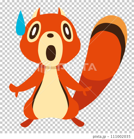 手繪可愛松鼠角色27(褪色,驚呆姿勢) 手繪可愛松鼠角色27(褪色,驚呆姿勢) 111002035