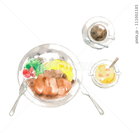 ランチプレート、スープとコーヒーのセット 111002185