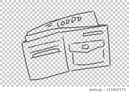 wallet with cash 111002573