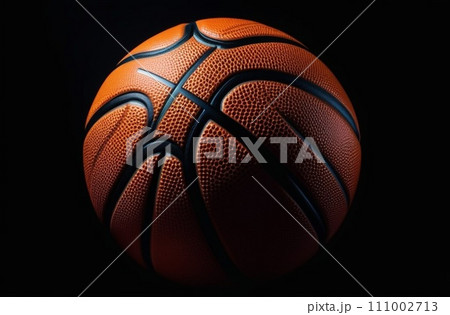 Basketball ball ondark background, close up Basketball ball ondark background, close up 111002713