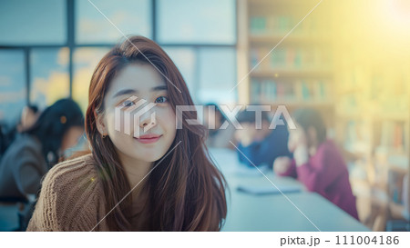 活発な教室でのディスカッションを熱心に指導する先生。優しい小学校教員のイメージ。AI画像 活発な教室でのディスカッションを熱心に指導する先生。優しい小学校教員のイメージ。AI画像 111004186