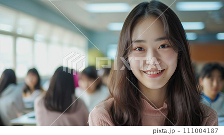 活発な教室でのディスカッションを熱心に指導する先生。優しい小学校教員のイメージ。AI画像 活発な教室でのディスカッションを熱心に指導する先生。優しい小学校教員のイメージ。AI画像 111004187