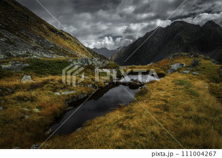 Small mountain lake 111004267