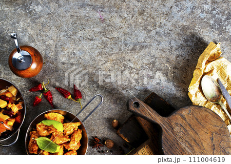 fried meat with bean and spice fried meat with bean and spice 111004619