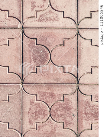 Terracotta exterior tile texture background  111005846