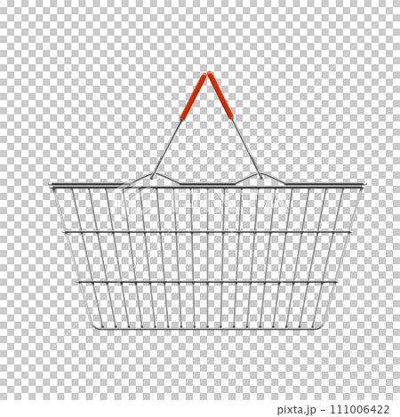 empty shopping basket realistic illustration empty shopping basket realistic illustration 111006422