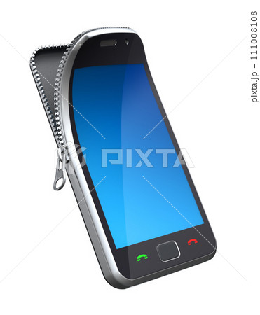 Mobile phone with zipper 111008108