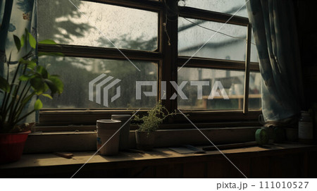 Generative AI window inside house, See things...のイラスト素材 [111010527] - PIXTA