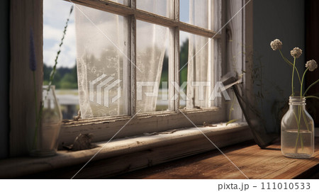 Generative AI window inside house, See things...のイラスト素材 [111010533] - PIXTA