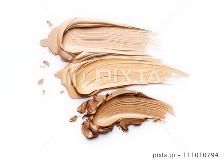 Make-up matte concealer foundation bb-cream smudge powder creamy white isolated background Make-up matte concealer foundation bb-cream smudge powder creamy white isolated background 111010794