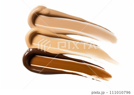 Make-up matte concealer foundation bb-cream smudge powder creamy white isolated background Make-up matte concealer foundation bb-cream smudge powder creamy white isolated background 111010796