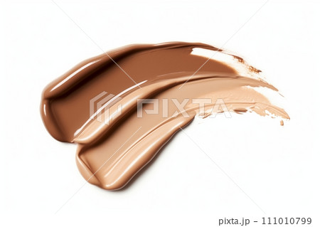 Make-up matte concealer foundation bb-cream smudge powder creamy white isolated background Make-up matte concealer foundation bb-cream smudge powder creamy white isolated background 111010799